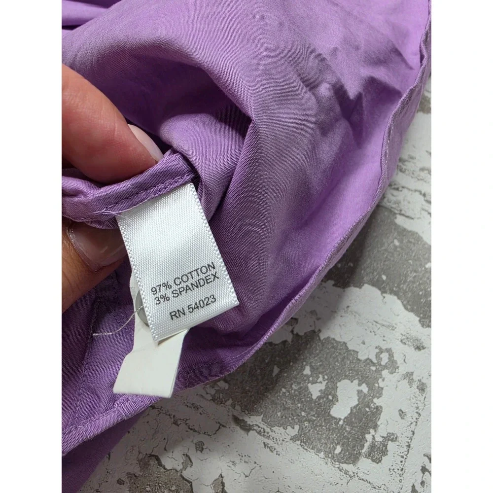 Banana Republic Mens XL Purple Stretch Slim Fit Button Down Shirt Long Sleeve